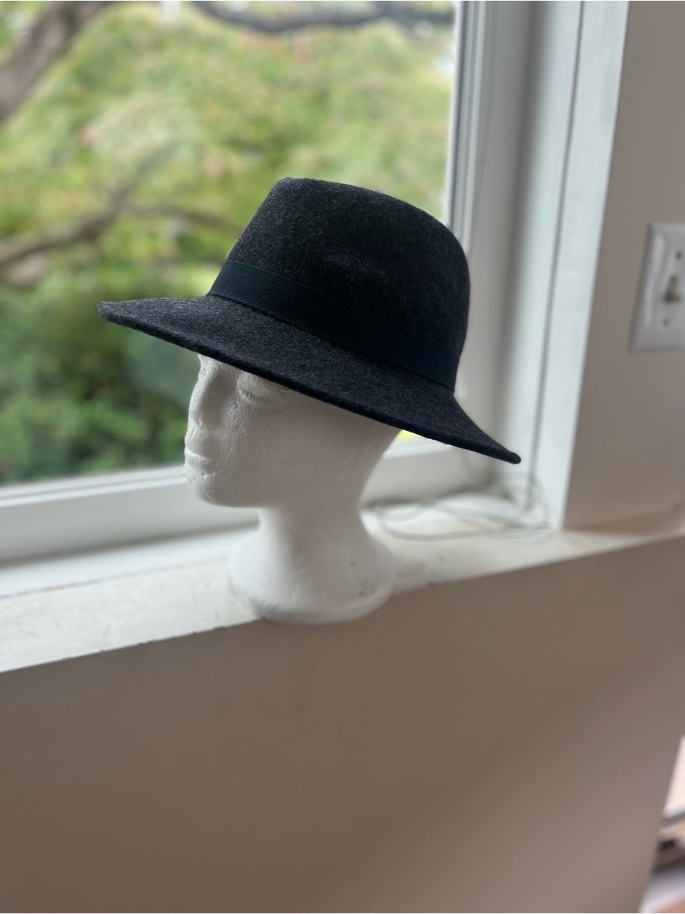 J. Crew Black wool Felt Fedora men's s-m hat